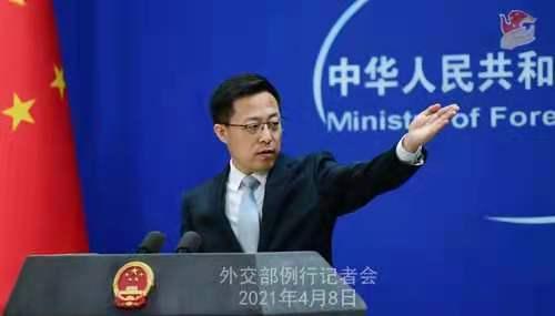 中国外交部发言人赵立坚在例行记者会上霸气发言：“中国从来无意恐吓谁，但谁的恐吓也不怕。”(图1)